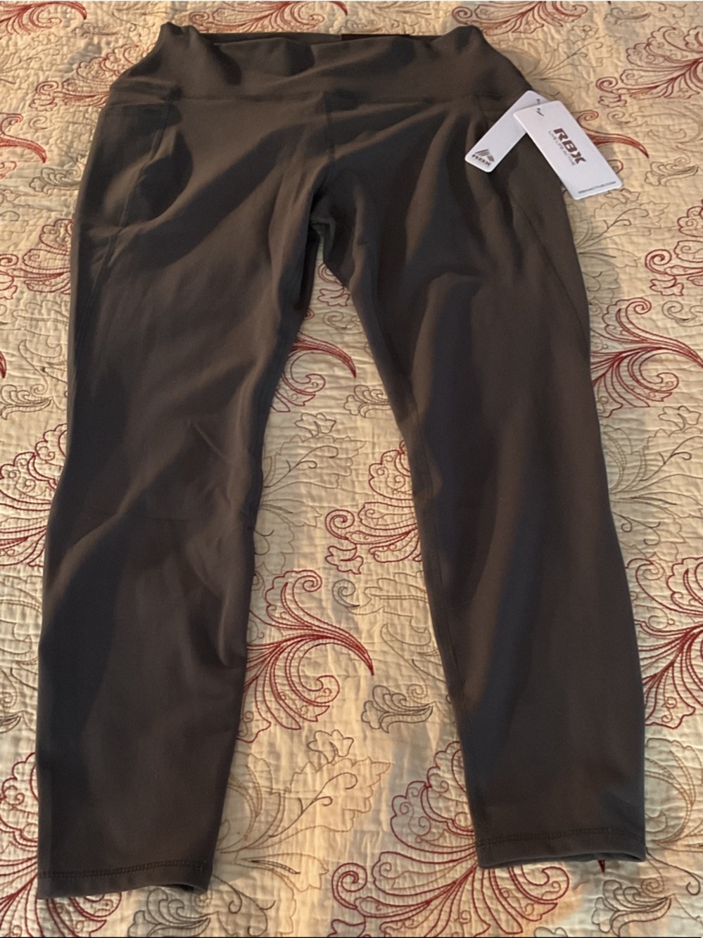 RBX Chocolate Brown High-Rise Performance Leggings